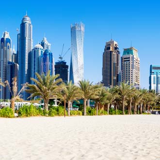 Combineer strand en stad in Dubai